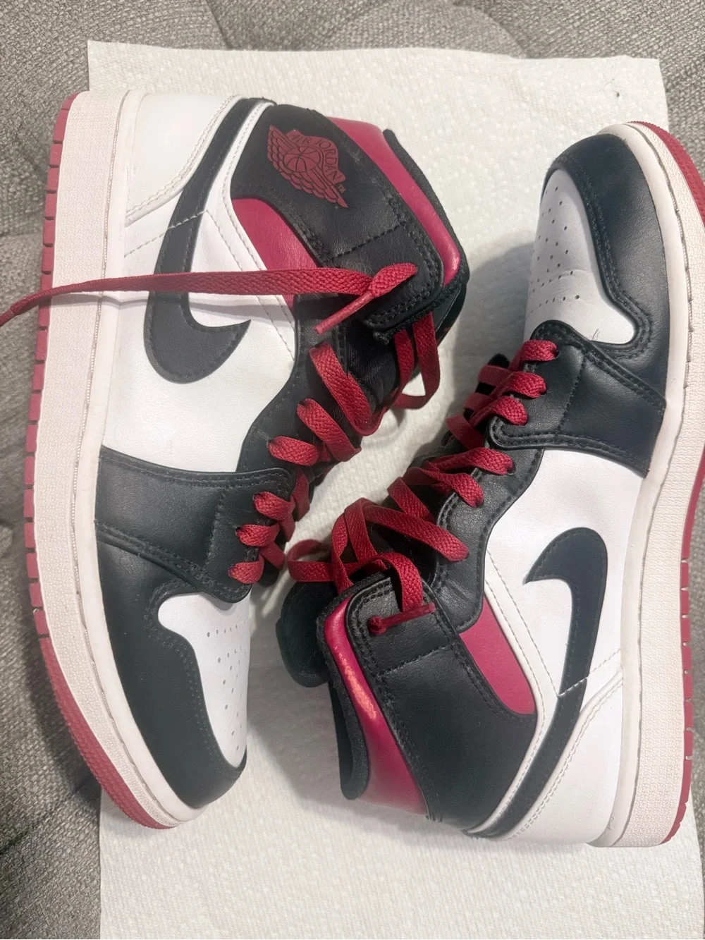 Nike Jordan 1’s Black White and Red Sneakers